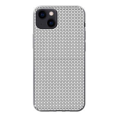 Handyhülle iPhone 13 Silikonhülle Schutzhülle Handy Hülle Schwarz - Weiß - Geometrie