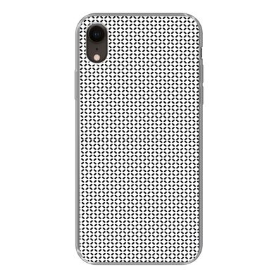 Handyhülle iPhone XR Silikonhülle Schutzhülle Handy Hülle Schwarz - Weiß - Geometrie