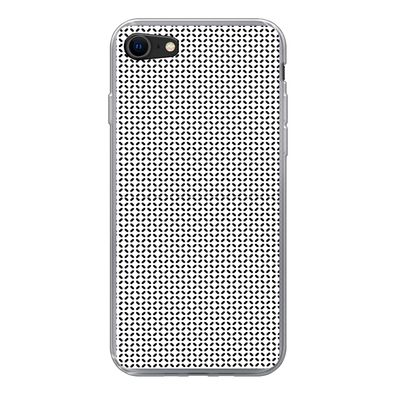 Handyhülle iPhone SE 2020 Silikonhülle Schutzhülle Handy Hülle Schwarz - Weiß - Geome