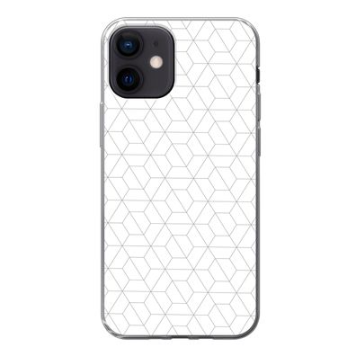 Handyhülle iPhone 12 Silikonhülle Schutzhülle Handy Hülle Geometrie - Linie - Muster