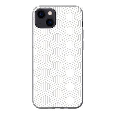 Handyhülle iPhone 13 Silikonhülle Schutzhülle Handy Hülle Muster - Abstrakt - Schwarz