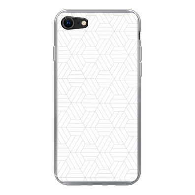 Handyhülle iPhone 8 Silikonhülle Schutzhülle Handy Hülle Muster - Linie - Design - Sc