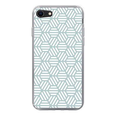 Handyhülle iPhone 8 Silikonhülle Schutzhülle Handy Hülle Grün - Geometrie - Muster -