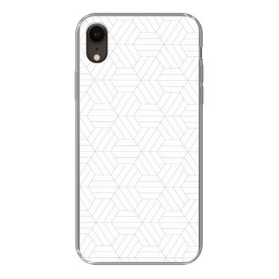 Handyhülle iPhone XR Silikonhülle Schutzhülle Handy Hülle Muster - Linie - Design - S