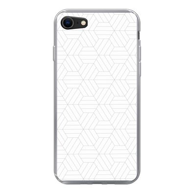 Handyhülle iPhone SE 2020 Silikonhülle Schutzhülle Handy Hülle Muster - Linie - Desig