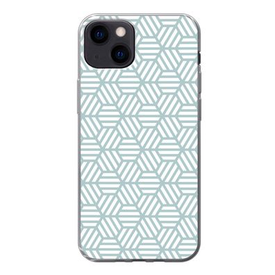 Handyhülle iPhone 13 Silikonhülle Schutzhülle Handy Hülle Grün - Geometrie - Muster -