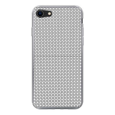 Handyhülle iPhone 8 Silikonhülle Schutzhülle Handy Hülle Schwarz - Weiß - Geometrie -