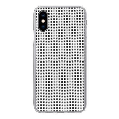 Handyhülle iPhone X Silikonhülle Schutzhülle Handy Hülle Schwarz - Weiß - Geometrie -