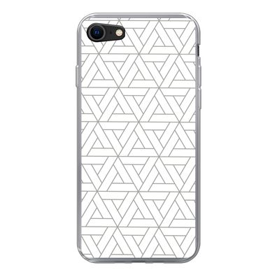 Handyhülle iPhone 8 Silikonhülle Schutzhülle Handy Hülle Design - Linie - Muster - Sc