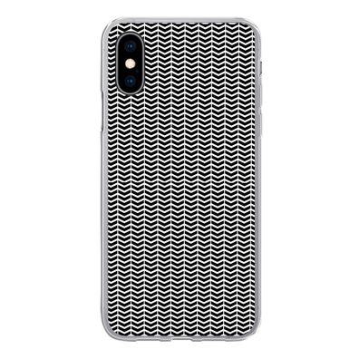 Handyhülle iPhone X Silikonhülle Schutzhülle Handy Hülle Muster - Abstrakt - Schwarz