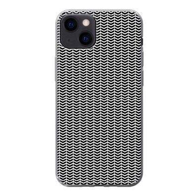 Handyhülle iPhone 13 Silikonhülle Schutzhülle Handy Hülle Muster - Abstrakt - Schwarz