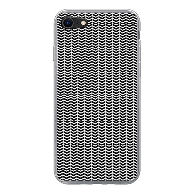 Handyhülle iPhone 8 Silikonhülle Schutzhülle Handy Hülle Muster - Abstrakt - Schwarz