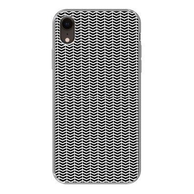 Handyhülle iPhone XR Silikonhülle Schutzhülle Handy Hülle Muster - Abstrakt - Schwarz