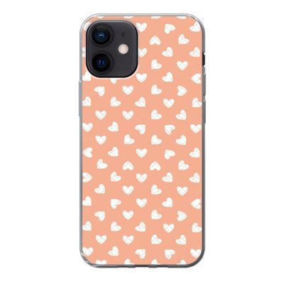 Handyhülle iPhone 12 Silikonhülle Schutzhülle Handy Hülle Muster - Abstrakt - Herz -
