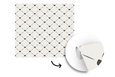 Tapete Fototapete - 200x220 cm Design - Geometrie - Muster - Herz (Gr. 200x220 cm)