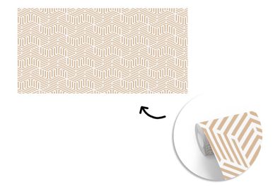 Tapete Fototapete - 430x240 cm Beige - Geometrie - Muster - Abstrakt (Gr. 430x240 cm)