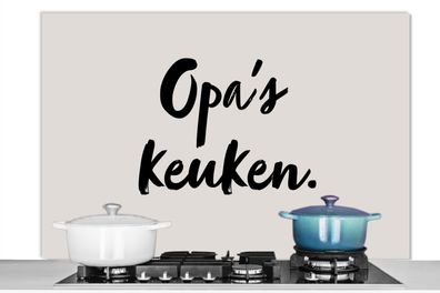 Spritzschutz Küchenrückwand - 120x80 cm Großvaters - Taupe - Angebot (Gr. 120x80 cm)