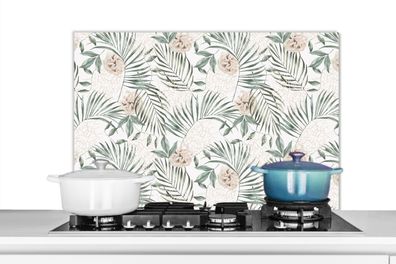 Spritzschutz Küchenrückwand - 90x60 cm Monstera - Palmenblatt - Dschungel - Tropisch