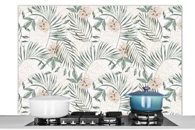 Spritzschutz Küchenrückwand - 120x80 cm Monstera - Palmenblatt - Dschungel - Tropisch