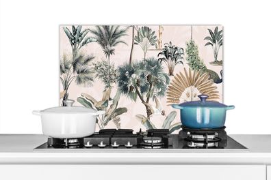 Spritzschutz Küchenrückwand - 60x40 cm Blätter - Monstera - Dschungel - Tropisch