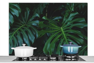Spritzschutz Küchenrückwand - 120x80 cm Monstera - Blätter - Tropisch - Dschungel
