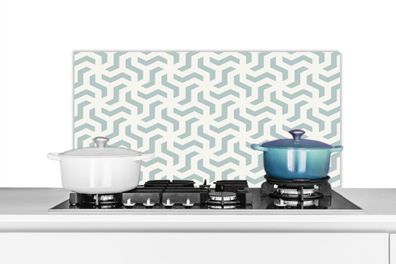 Spritzschutz Küchenrückwand - 80x40 cm Muster - Abstrakt - Grün - Geometrie