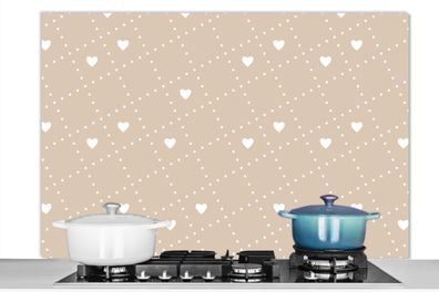 Spritzschutz Küchenrückwand - 120x80 cm Herz - Design - Geometrie - Muster