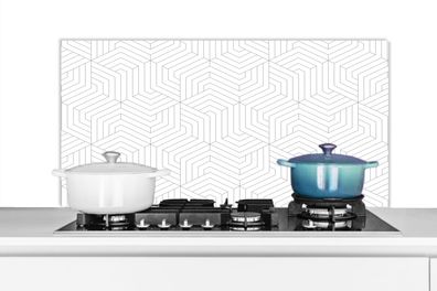 Spritzschutz Küchenrückwand - 100x50 cm Abstrakt - Muster - Gestaltung - Linie