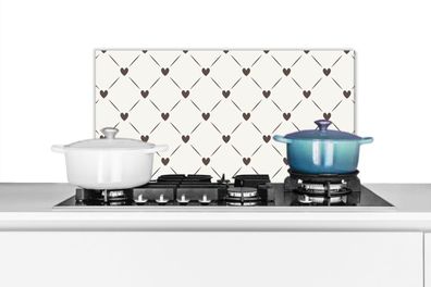 Spritzschutz Küchenrückwand - 70x35 cm Design - Geometrie - Muster - Herz