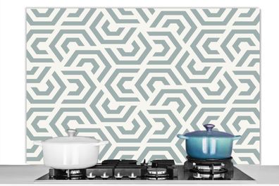 Spritzschutz Küchenrückwand - 120x80 cm Design - Linie - Muster - Grün
