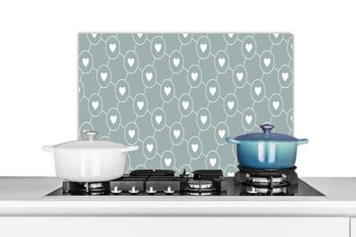Spritzschutz Küchenrückwand - 60x40 cm Design - Geometrie - Muster - Herz