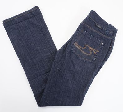 HUGO BOSS Damen Jeans JE171 W28 L32 28/32 blau dunkelblau Bootcut Stretch F2218