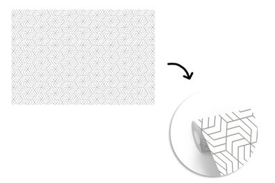 Tapete Fototapete - 420x280 cm Geometrie - Linie - Schwarz - Weiß - Muster