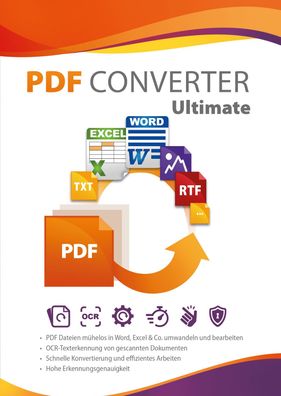 PDF Converter Ultimate 2022 - PDF2Word- PDF2Excel - 3 PCs - PC Download Version