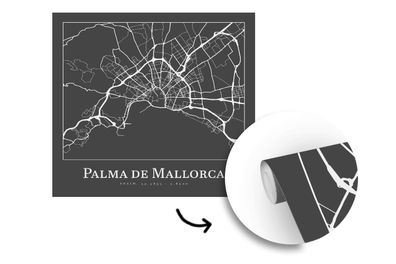 Tapete Fototapete - 240x240 cm Karte - Stadtplan - Palma de Mallorca - Karte