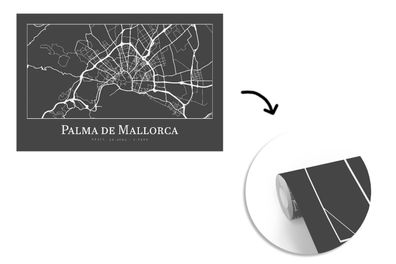 Tapete Fototapete - 330x220 cm Karte - Stadtplan - Palma de Mallorca - Karte