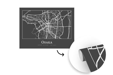 Tapete Fototapete - 400x300 cm Karte - Osaka - Stadtplan (Gr. 400x300 cm)