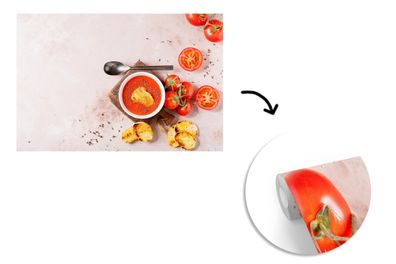Tapete Fototapete - 420x280 cm Tomate - Suppe - Küche - Kräuter (Gr. 420x280 cm)
