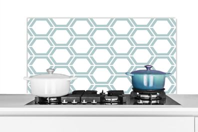 Spritzschutz Küchenrückwand - 100x50 cm Muster - Linie - Gestaltung - Sechseck