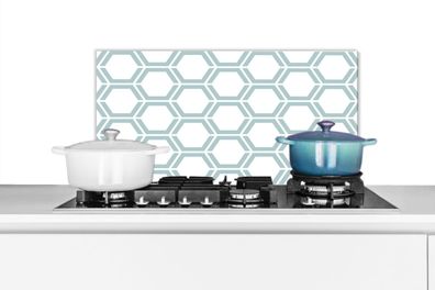 Spritzschutz Küchenrückwand - 70x35 cm Muster - Linie - Gestaltung - Sechseck