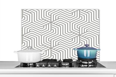 Spritzschutz Küchenrückwand - 80x55 cm Linie - Gestaltung - Geometrie - Muster