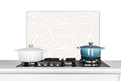 Spritzschutz Küchenrückwand - 60x40 cm Muster - Geometrie - Gestaltung - Pastell