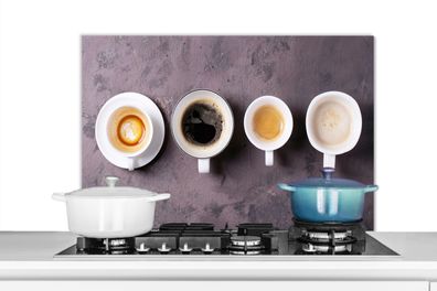 Spritzschutz Küchenrückwand - 80x55 cm Kaffee - - Industrie (Gr. 80x55 cm)