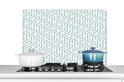 Spritzschutz Küchenrückwand - 80x55 cm Design - Geometrie - Muster - Grün