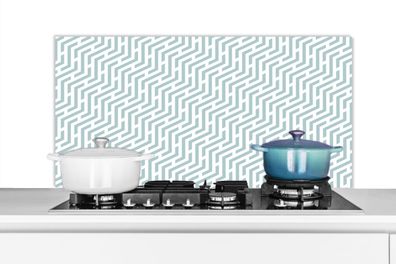 Spritzschutz Küchenrückwand - 100x50 cm Design - Geometrie - Muster - Grün