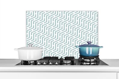 Spritzschutz Küchenrückwand - 60x40 cm Design - Geometrie - Muster - Grün