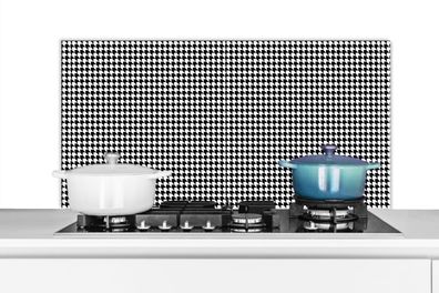 Spritzschutz Küchenrückwand - 100x50 cm Schwarz - Weiß - Design - Geometrie - Muster