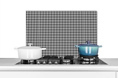 Spritzschutz Küchenrückwand - 60x40 cm Schwarz - Weiß - Design - Geometrie - Muster