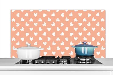 Spritzschutz Küchenrückwand - 120x60 cm Muster - Abstrakt - Herz - Geometrie
