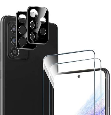 2X Schutzglas ( Display + Kamera ) für Samsung Galaxy A53 5G Panzerfolie Full 9H